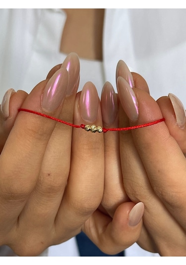 14 Ayar Altın Nazar Boncuklu 3 Dorikalı Altın Şans Bilekliği Altın