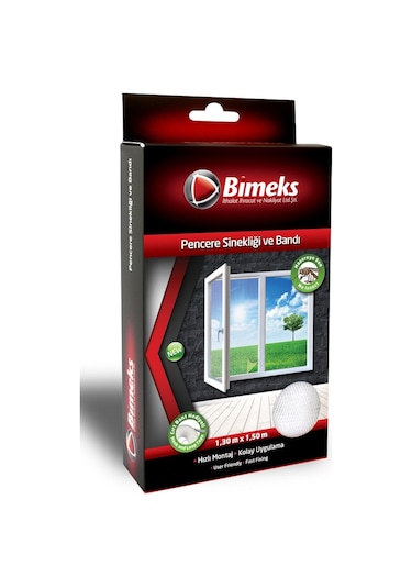 Bimeks Pencere Sinekliği Beyaz 1,30X1,50M +Bant 7Mmx5,6M