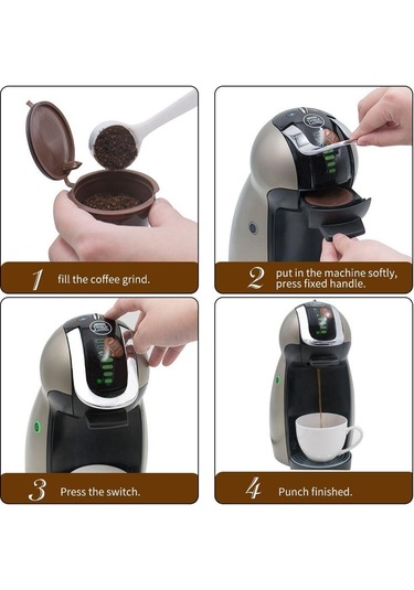Kahverengi İ Cafilas Dgpnc01 1 Adet Yeniden Kullanılabilir Kahve Kapsülleri Bardak Filtre Bölmeleri Dolce Gusto Doldurulabilir