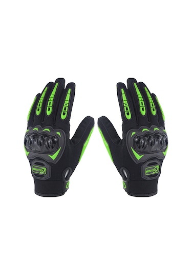 Teltree Cg666 Motosiklet Eldiveni - Dört Mevsim Kullanım, Nefes Alabilir Mesh, Pvc, Siyah-yeşil, M Boy