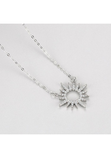 Tancise S925 Ayar Gümüş Işık Lüks Delikli Ay Kolye Kolye Kadın Moda Çok Yönlü Kolye