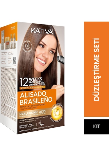 Kativa Brezilya Keratin Doğal Ve Vegan Saç Düzleştirme Seti