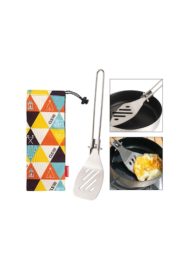 Suntek Paslanmaz Çelik Piknik Sofra Profesyonel Kamp Turner Gümüş