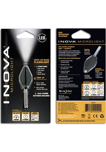 Inova Microlight Micro Led Beyaz Işık Şeffaf Gövde Beyaz