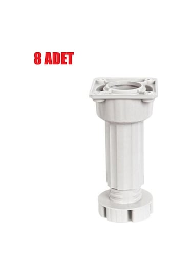 Ayarlanabilir Baza Mutfak Dolap Tezgah Ayağı 10-15cm 8 Adet Beyaz