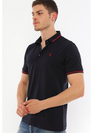 T8586 Dewberry Erkek Polo Yaka T-shırt-lacivert Lacivert
