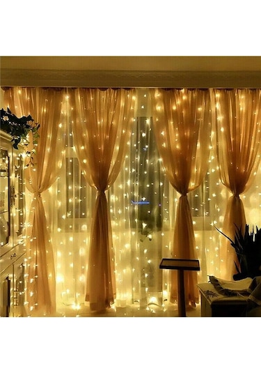 Beyaz Perde Peri Işıkları Dize Işık Dekorasyon Işıkları Usb Powered 3x1m/3x2m/3x3m 3m 1m Diğer