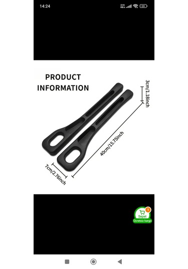 Atay Garage 2 Adet Siyah Renk Araba Koltuk Arası Düzenleyici 40-7cm Ebatlarında