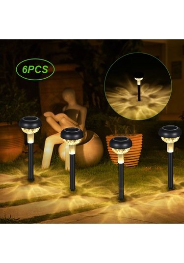 Tomshine 6 Adet Led'ler Dış Mekan Güneş Enerjili Lamba Sıcak Beyaz