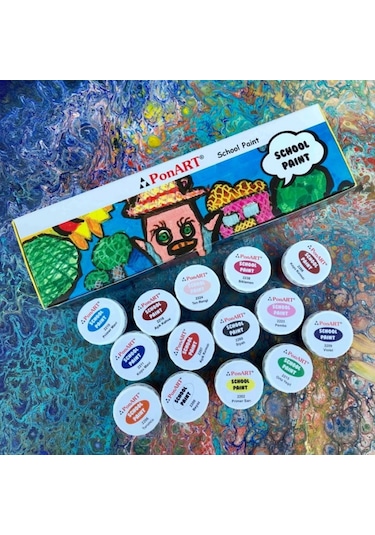 Ponart School Paint Çok Amaçlı Okul Boyası 20 ML Psp-1014 Çok Renkli
