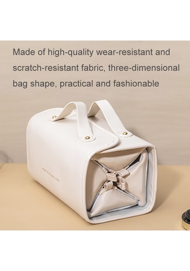 Sones Taşınabilir Büyük Kapasiteli Seyahat Ayrılabilir Katlanabilir Su Geçirmez Kozmetik Çantası Kahverengi