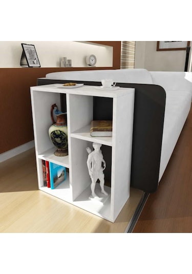 Dekorister Lupus Yan Sehpa Beyaz