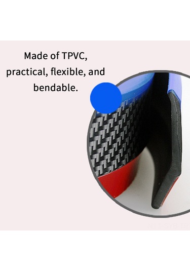 Symbee Araba Tampon Koruması 2.5m Tpvc Dekoratif Çubuk - Ön/arka Yan Panel Koruyucu, Esnek, Kırılmaz, Kırmızı