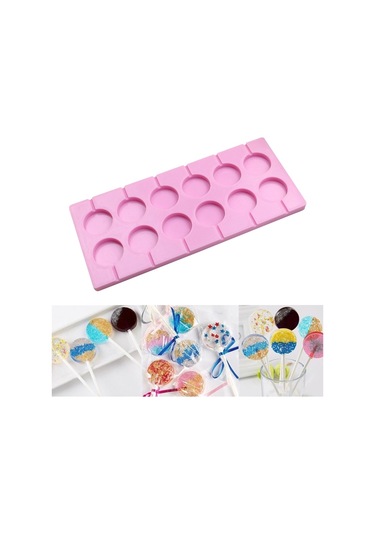 12 Kapasiteli Dıy Silikon Lolipop Çikolata Kalıpları Style 3 Diğer
