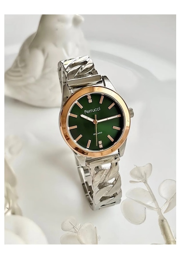 Ferrucci Fc63637 Çelik Tasarım Kadın Kol Saati+bileklik Hediye