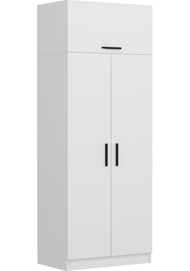 Kale 2 Kapaklı Zincir Dolap-yüklük - Beyaz 255cm
