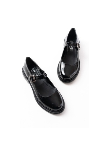 Ysn-4444 Siyah Rugan Günlük Bayan Ayakkabı Siyah