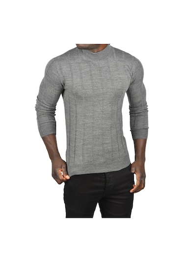 Deepsea Erkek Füme Slim Fit Likralı Tüylenme Yapmayan Yarım Balıkçı Çizgili Triko Yarım Boğazlı Kazak 2505503 Füme Deepsea Erkek Füme Slim Fit Likralı Tüylenme Yapmayan Yarım Balıkçı Çizgili Triko Yarım Boğazlı Kazak 2505503 Füme