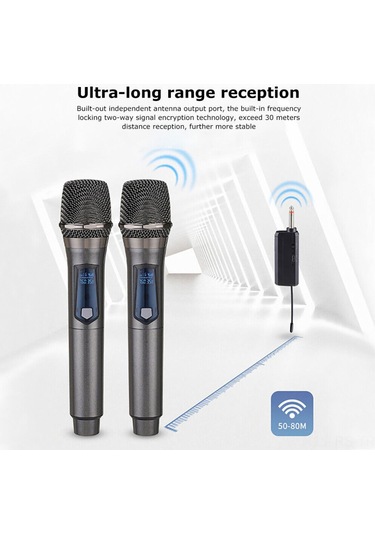 Reedark Vhf Frekanslı Şarjlı Kablosuz Mikrofon Seti - Ev Ktv, Dış Mekan, Konferans, Sahne İçin 2 Adet Mikrofon, Otomatik Eşleşme, Ses Kalitesi, Pil Göstergesi Gümüş Reedark Vhf Frekanslı Şarjlı Kablosuz Mikrofon Seti - Ev Ktv, Dış Mekan, Konferans, Sahne İçin 2 Adet Mikrofon, Otomatik Eşleşme, Ses Kalitesi, Pil Göstergesi Gümüş