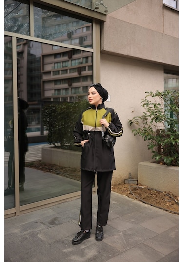 Tesettür Eşofman Takımı Fermuarlı Ikili Takımı Siyah 479 Siyah