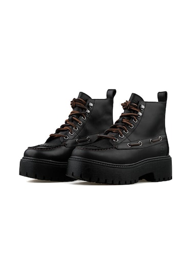 Timberland Stone Street Mid Lace Up Boot Kadın Günlük Bot Tb0a27yzw021 Siyah Siyah