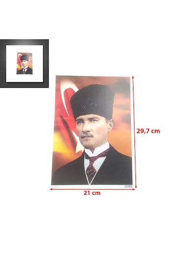 10 Adet Mustafa Kemal Atatürk Poster A4 Poster Ebat: 29,7 Cm X 21 Cm