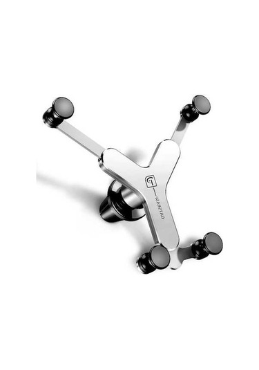 Wondernest Oatsbasf Araba Hava Çıkışı Yerçekimi Cep Telefonu Tutucu Snap-on Metal Braket Gümüş Gümüş