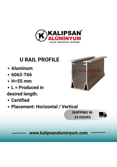 U Ray Profili H:55- 2000 Mm 3 Adet