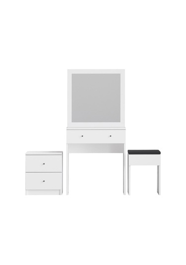 Decormet Nice Makyaj Masası Beyaz Beyaz