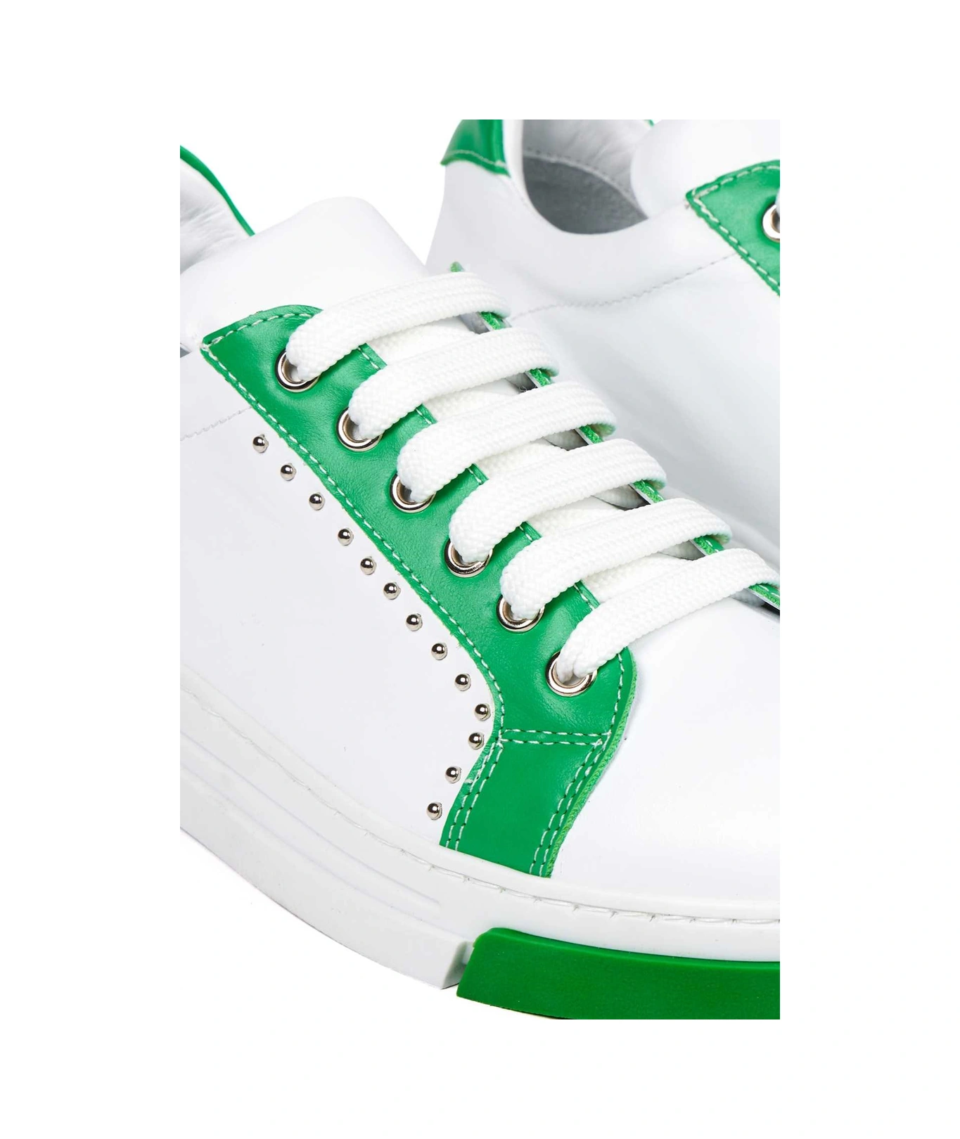 Bestello Bağcıklı Termoplastik Sneaker 101-232155-03 Kadın Ayakkabı Beyaz-yesıl