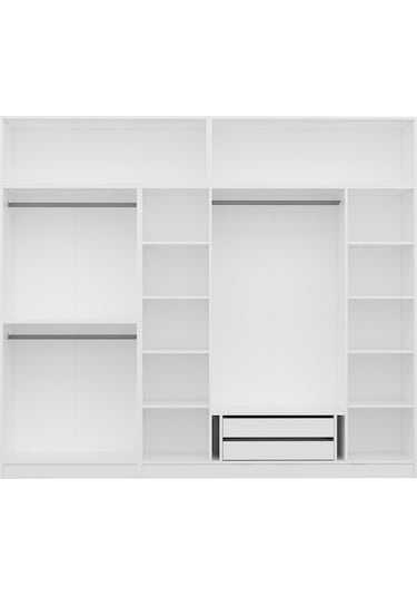 Kale 6 Kapaklı Zincir Dolap-yüklük - Beyaz 255cm