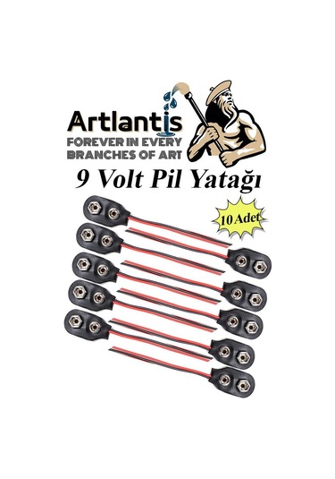 9 Volt Pil Yatağı 10 Adet 9v Pil Yuvası İkili 9v Pil Başlığı Pil Tutucu Okul Hobi Elektrik Deney