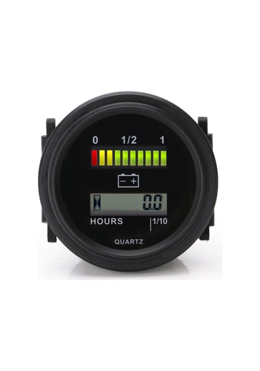 Led Pil Göstergeli Dijital Lcd Saat Ölçer 12v 24v 36v K16487