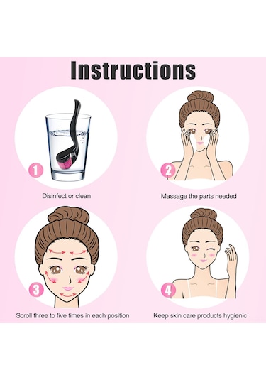 Vkemall Cilt Gençleştirme İğneli Rulo - Kırışıklık Ve İz Giderici Mikro İğne Terapisi 540 İğne, 0.3mm/1.0mm/3.0mm