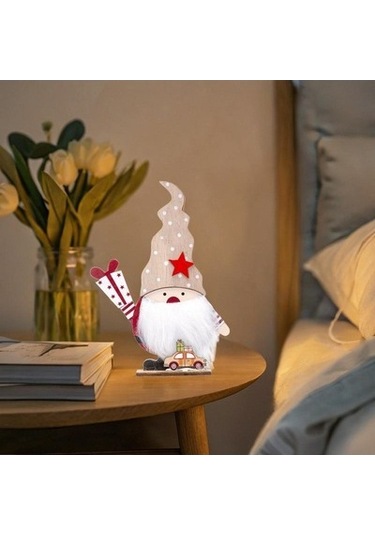 Lijinxu Yılbaşı Baba Heykeli Şömine Yıldızlı-13x4x18cm