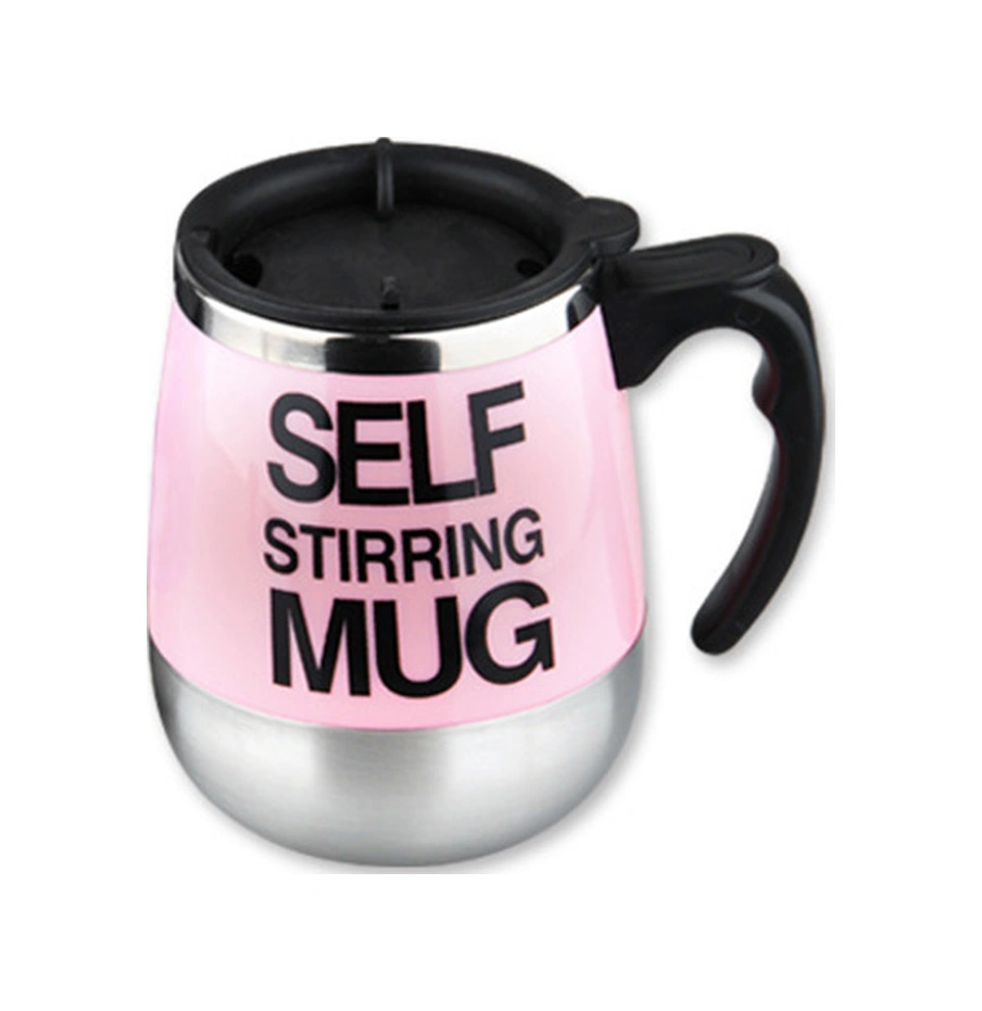 Padalink Otomatik Karıştırıcı 400ml Pembe Kupa - Çay Kahve Süt Karıştırır - Gıda Grubu Çelik - Düğmeye Bas Ve İç Diğer