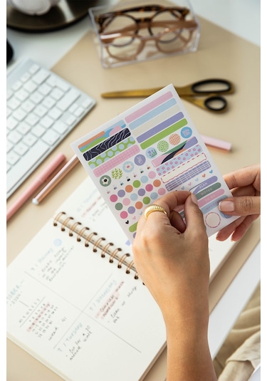 A5 Spiralli Sert Kapak Keten Noktalı Tarihsiz Not Defteri Şeker Pembe Şeker Pembe