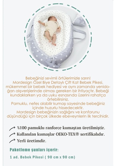 Mordesign Çift Kat Bebek Pikesi, Yenidoğan Için Kundak Battaniye, Kenar Ponponlu Pike, Animal Serisi