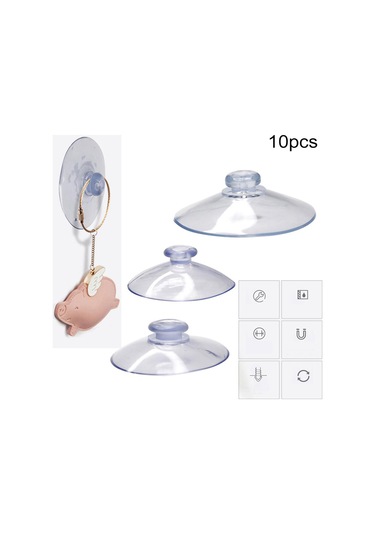 10 Adet Vakum Güçlü Vantuz Kaymaz Suckers Pedleri Cam Masa Enayi Pedleri 20mm Şeffaf