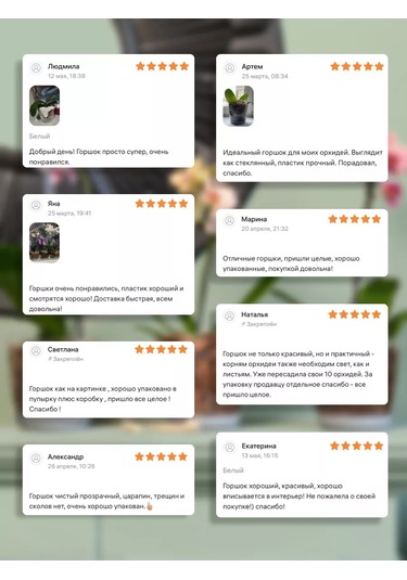 Elly Home Orkide İçin Büyük Şeffaf Saksı 171430255