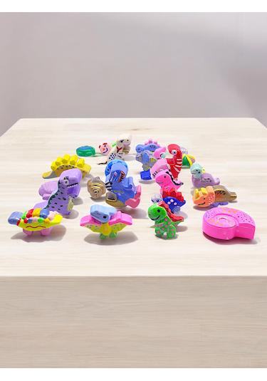 Taş Boyama Etkinliği, 30 Parça Sevimli Dinozorlar Ve Kabuklu Fosi