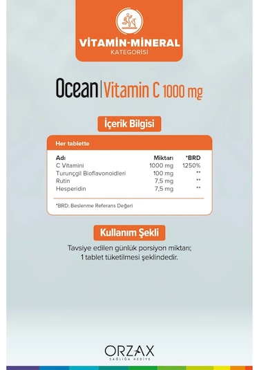Ocean Vitamin C 1000 Mg 30+30 Tablet 1 Alana 1 Bedava 850071952933