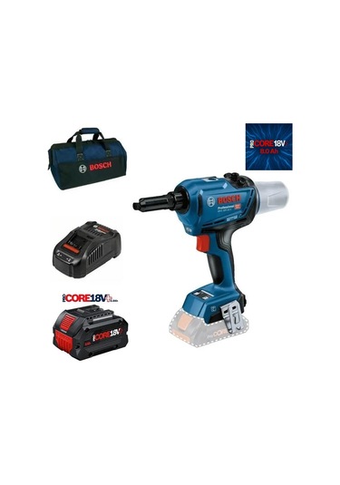 Bosch Grg 18v-16 Tek Akülü Perçin Makinası 8 Amper Bez Çantalı