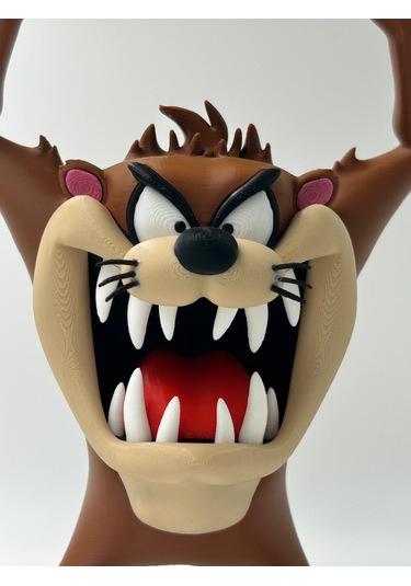 Tazmanya Canavarı Figürü 3d Baskı 22 Cm Yüksekliğinde Tazmanya Canavarı