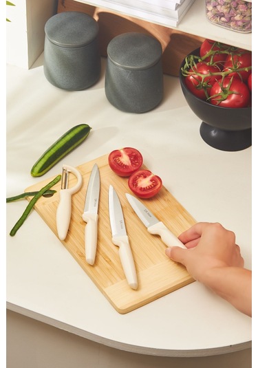 Dr. Inox 4 Parça Bıçak Seti Bej