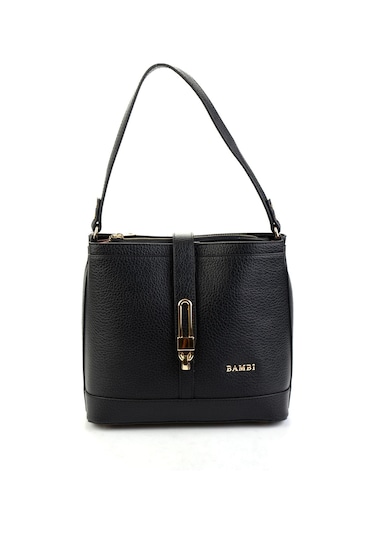 Bambi Siyah Kadın Omuz Çantası C06004594509 Siyah