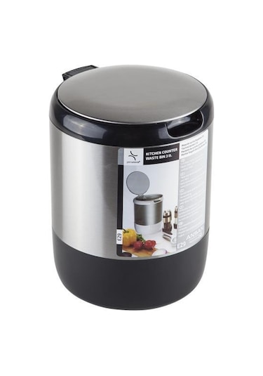 Primanova Pasifik Tezgahüstü Mutfak Çöp Kovası 3Lt Siyah M-E29-06 Siyah