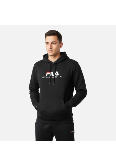 Siyah Fila Unısex Günlük Sweatshirt Valsera Logo Hoodie Fau0227.80010 Siyah