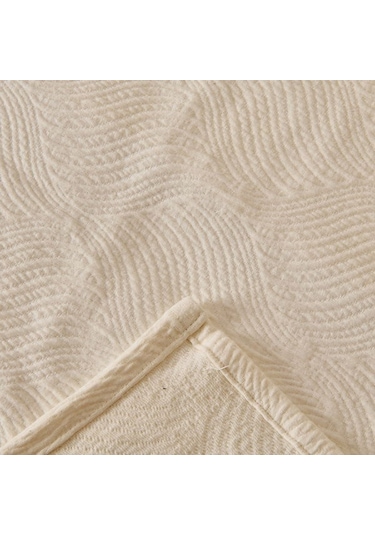 Evidea Soft Velinora Çift Kişilik Yatak Örtüsü Seti - Krem - 220x240 Cm Krem