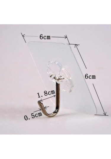 Cmt 5 Adet Kendinden Yapışkanlı Şeffaf Askı